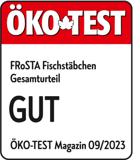 Logo: ÖKO-TEST "gut" Fischstäbchen 2023
